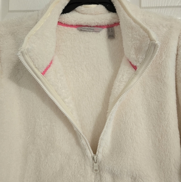 Isaac Mizrahi Soft Fuzzy Jacket Women's Size Large Zip-Up Oversized Stylish - Picture 4 of 8